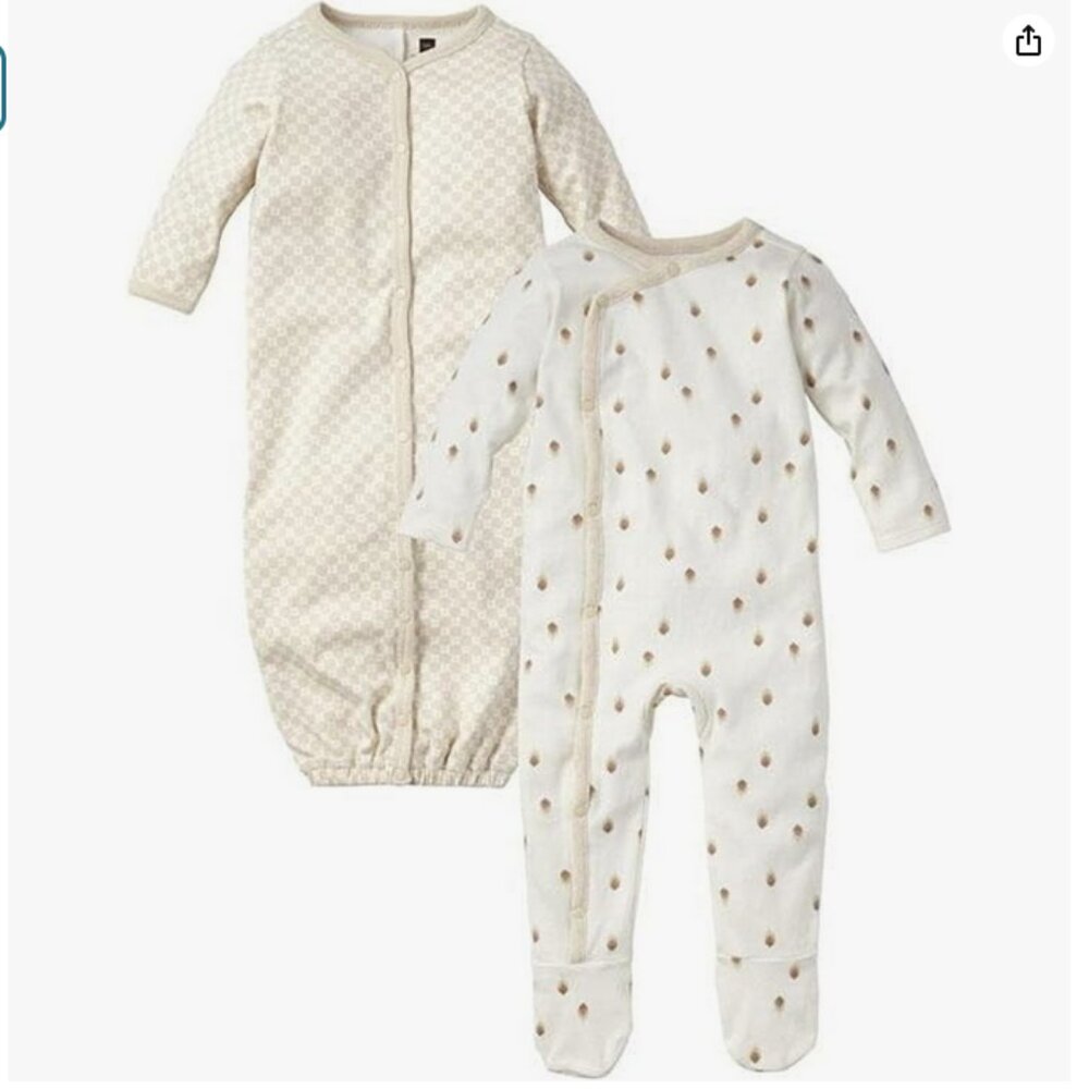 NWT Tea Collection set - 2 one pieces - 3-6 months.